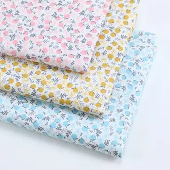160*50 cm Bodky Kvetinový bavlnená tkanina tlač, ručné DIY Domáce Textilné Materiály taška materiálov pre deka posteľná bielizeň ružová modrá žltá